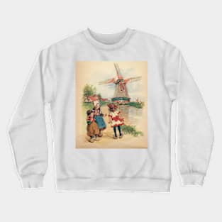 The Windmill And The Little Wooden Shoes Crewneck Sweatshirt